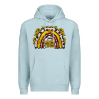 Blue Mist sunflower sports rainbow Premium Hoodie - RacoonDesign