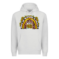 Dove Grey sunflower sports rainbow Premium Hoodie - RacoonDesign