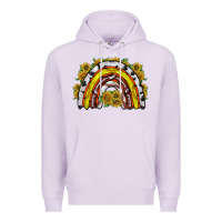 Lilac sunflower sports rainbow Premium Hoodie - RacoonDesign