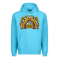 Ocean Blue sunflower sports rainbow Premium Hoodie - RacoonDesign