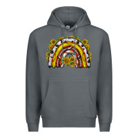 Rock sunflower sports rainbow Premium Hoodie - RacoonDesign
