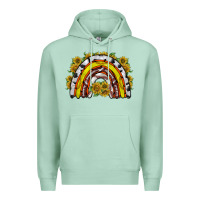 Seafoam sunflower sports rainbow Premium Hoodie - RacoonDesign