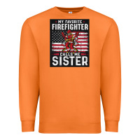 Carrot my favorite firefighter calls me sister. Premium Sweatshirt - linhVisuals
