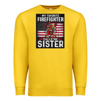 Lemon my favorite firefighter calls me sister. Premium Sweatshirt - linhVisuals