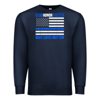 Blue Lives Matter For Police Officer Premium Sweatshirt | Teevron
