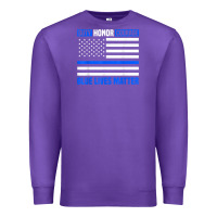 Purple blue lives matter for police officer Premium Sweatshirt - linhVisuals
