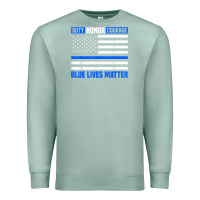 Seafoam blue lives matter for police officer Premium Sweatshirt - linhVisuals