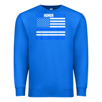 True Royal blue lives matter for police officer Premium Sweatshirt - linhVisuals