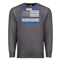 Charcoal Heather blue lives matter for police officer Premium Sweatshirt - linhVisuals