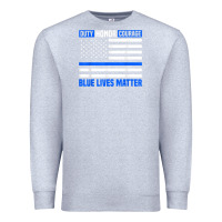 Heather Grey blue lives matter for police officer Premium Sweatshirt - linhVisuals