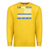 Lemon blue lives matter for police officer Premium Sweatshirt - linhVisuals