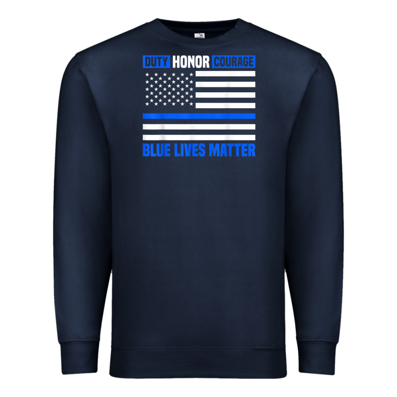 Blue Lives Matter For Police Officer Premium Sweatshirt by linhVisuals | Teevron