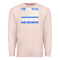 Pale Pink blue lives matter for police officer Premium Sweatshirt - linhVisuals