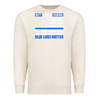 Sandshell blue lives matter for police officer Premium Sweatshirt - linhVisuals