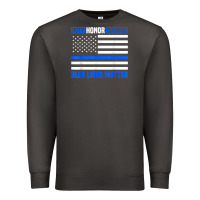 Smoke blue lives matter for police officer Premium Sweatshirt - linhVisuals