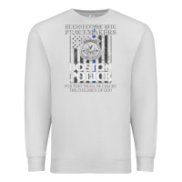 Dove Grey boston police shirt saint michael police officer prayer Premium Sweatshirt - linhVisuals