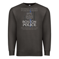 Smoke boston police shirt saint michael police officer prayer Premium Sweatshirt - linhVisuals