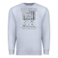 Heather Grey boston police shirt saint michael police officer prayer Premium Sweatshirt - linhVisuals