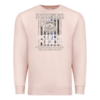 Pale Pink boston police shirt saint michael police officer prayer Premium Sweatshirt - linhVisuals