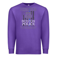 Purple boston police shirt saint michael police officer prayer Premium Sweatshirt - linhVisuals