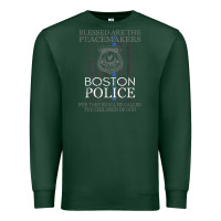 Sports Green boston police shirt saint michael police officer prayer Premium Sweatshirt - linhVisuals
