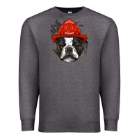 Charcoal Heather boston terrier firefighter boston terrier dog lover premium Premium Sweatshirt - linhVisuals