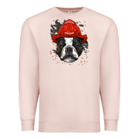 Pale Pink boston terrier firefighter boston terrier dog lover premium Premium Sweatshirt - linhVisuals