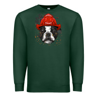 Sports Green boston terrier firefighter boston terrier dog lover premium Premium Sweatshirt - linhVisuals