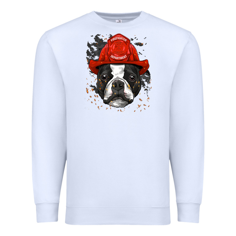 Boston Terrier Firefighter Boston Terrier Dog Lover Premium Premium Sweatshirt by linhVisuals | Teevron