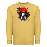 Antique Gold boston terrier firefighter boston terrier dog lover premium Premium Sweatshirt - linhVisuals
