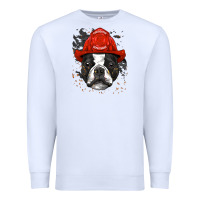 Boston Terrier Firefighter Boston Terrier Dog Lover Premium Premium Sweatshirt | Teevron