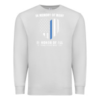 Dove Grey national police week shirt in memory and honor us flag Premium Sweatshirt - linhVisuals