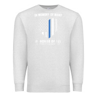 Oatmeal Heather national police week shirt in memory and honor us flag Premium Sweatshirt - linhVisuals