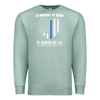 Seafoam national police week shirt in memory and honor us flag Premium Sweatshirt - linhVisuals