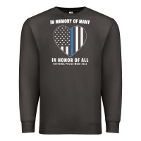 Smoke national police week shirt in memory and honor us flag Premium Sweatshirt - linhVisuals