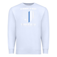 White national police week shirt in memory and honor us flag Premium Sweatshirt - linhVisuals