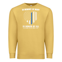 Antique Gold national police week shirt in memory and honor us flag Premium Sweatshirt - linhVisuals