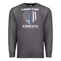 Charcoal Heather national police week shirt in memory and honor us flag Premium Sweatshirt - linhVisuals