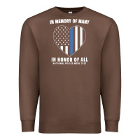 Chestnut national police week shirt in memory and honor us flag Premium Sweatshirt - linhVisuals
