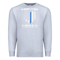 Heather Grey national police week shirt in memory and honor us flag Premium Sweatshirt - linhVisuals