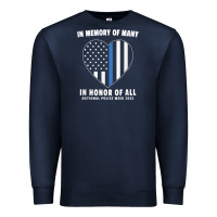 Navy national police week shirt in memory and honor us flag Premium Sweatshirt - linhVisuals