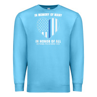 Ocean Blue national police week shirt in memory and honor us flag Premium Sweatshirt - linhVisuals