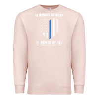 Pale Pink national police week shirt in memory and honor us flag Premium Sweatshirt - linhVisuals