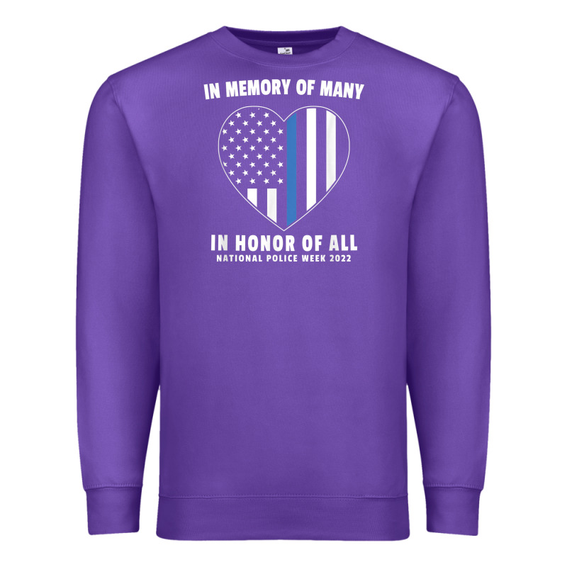 National Police Week Shirt In Memory And Honor Us Flag Premium Sweatshirt by linhVisuals | Teevron