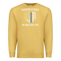 Antique Gold national police week shirt vintage blue line american flag Premium Sweatshirt - linhVisuals