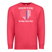 Cardinal national police week shirt vintage blue line american flag Premium Sweatshirt - linhVisuals