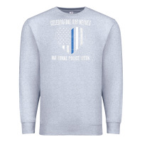 Heather Grey national police week shirt vintage blue line american flag Premium Sweatshirt - linhVisuals