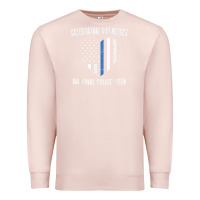 Pale Pink national police week shirt vintage blue line american flag Premium Sweatshirt - linhVisuals
