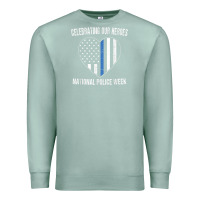 Seafoam national police week shirt vintage blue line american flag Premium Sweatshirt - linhVisuals