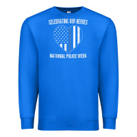 True Royal national police week shirt vintage blue line american flag Premium Sweatshirt - linhVisuals